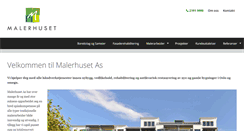Desktop Screenshot of malerhuset.no