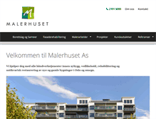 Tablet Screenshot of malerhuset.no